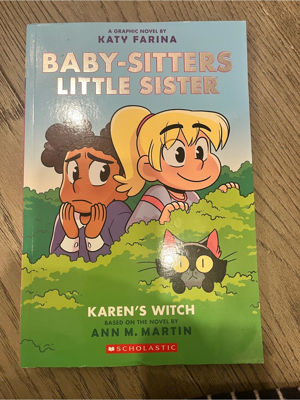 Scholastic Graphic Novel with Blue and Green Cover Art
